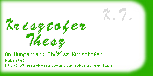 krisztofer thesz business card